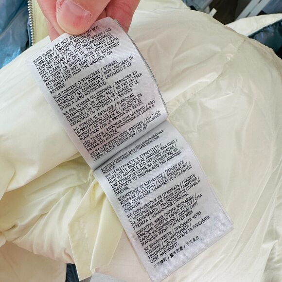 Moncler Blue Down Faucille Gilet Vest High Neck Zip Front Moncler Logo 4 / XL - Picture 12 of 16